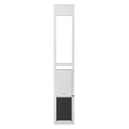 Sliding Glass Dog Door, Adjustable 75.9–80.7 in, Lock