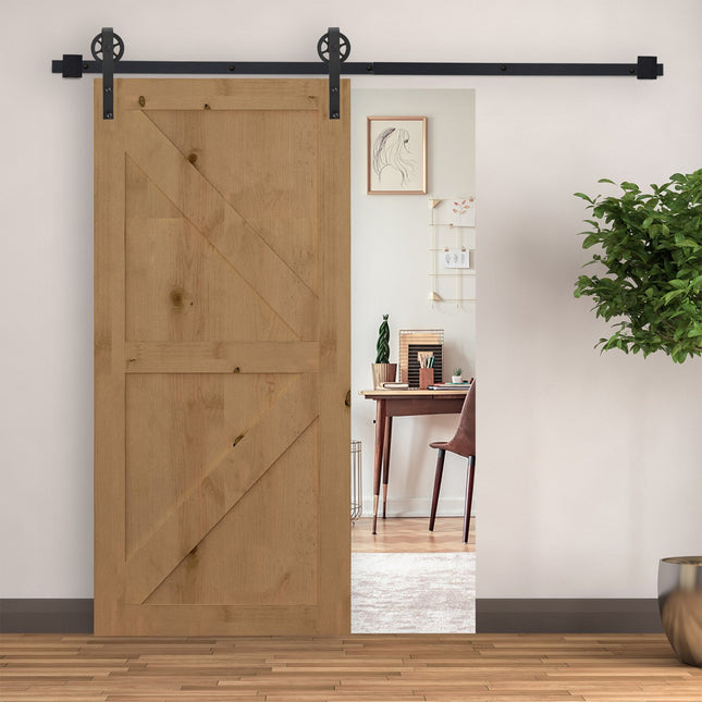 Bīdāmo durvju furnitūras komplekts 200 cm, pilns komplekts ar sliedēm, rullīšiem, sliedes atduri, grīdas bloku, durvju skrūvju komplektu, bīdāmo durvju sistēma no melna oglekļa tērauda