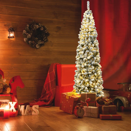 Tieva Ziemassvētku eglīte ar sniegu, 225 cm, 350 LED gaismiņas