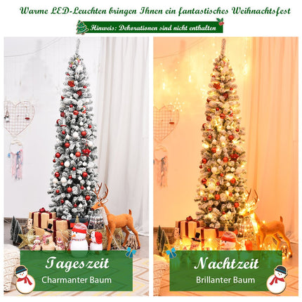 Tieva Ziemassvētku eglīte ar sniegu, 225 cm, 350 LED gaismiņas