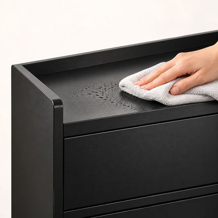 Slim Shoe Cabinet with 4 Tilt-Out Compartments and 2 Flaps, Black, MDF