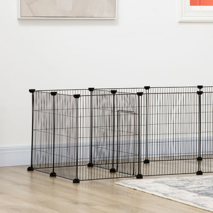 Small animal cage with 18 steel panels for guinea pigs