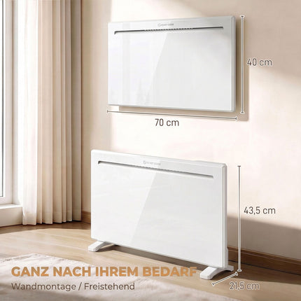 Smart Panel Heater 1500 W with WiFi App and 7-Day Timer, White, Frost Protection