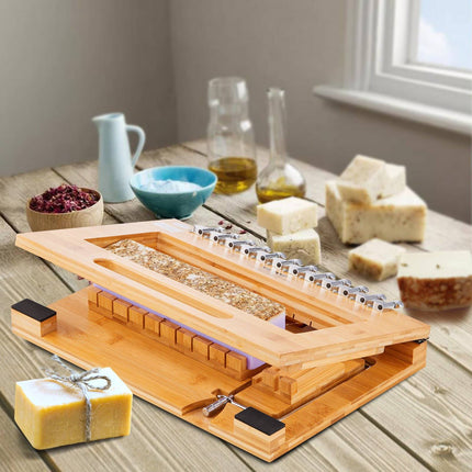 Soap Cutter, Bamboo Wire Slicer, 12 x 1-Inch Bars