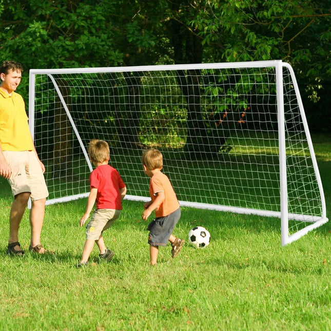 Futbola vārti 365x182 cm ar izturīgu tīklu un mietiņiem