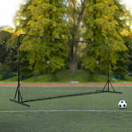 Soccer Rebounder Net 12x6 Ft, Iron Frame, Carry Bag