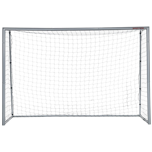 Futbola vārti ar PE sieta futbola vārtiem bērniem un pieaugušajiem, 300 x 120 x 200 cm, tērauds, PE, dārza futbola treniņi, pelēki