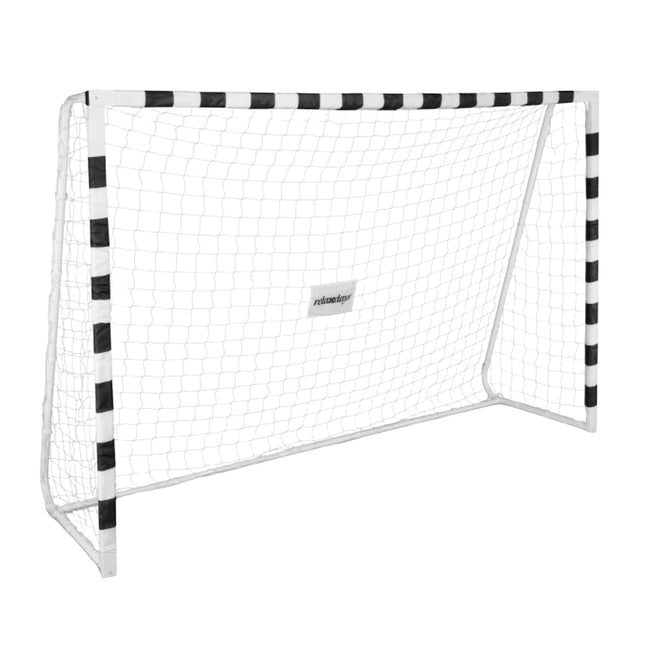 Futbola vārti baltā metāla XXL krāsā
