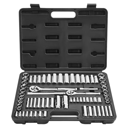 Socket Set, 69-Piece 1/4 & 3/8 Drive SAE/Metric