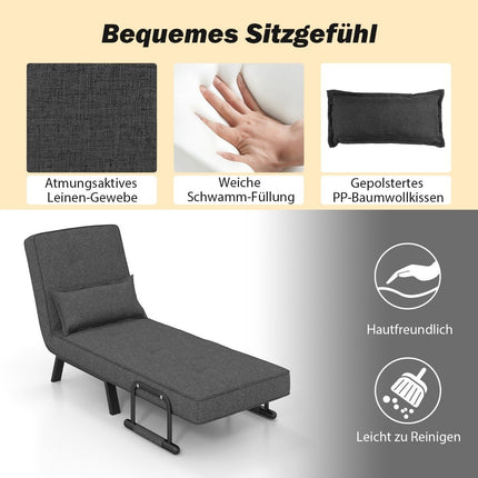 Dīvāngulta, saliekama, regulējama, dīvāngulta, dīvāngulta ar atzveltni, tumši pelēka