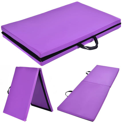 Mīksts grīdas paklājiņš vingrošanas paklājiņš jogas paklājiņš saliekams paklājiņš vingrošanas paklājiņš 180x60x4cm - violets