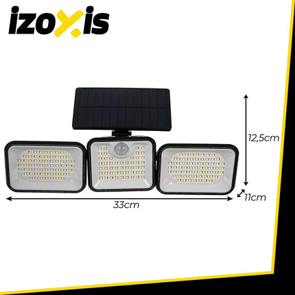 Saules dārza lampa 180 LED ar kustības sensoru, IP65
