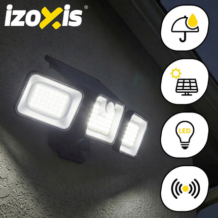 Saules dārza lampa 180 LED ar kustības sensoru, IP65