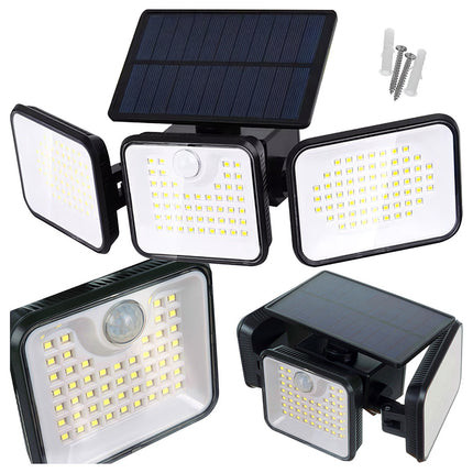 Saules dārza lampa 180 LED ar kustības sensoru, IP65
