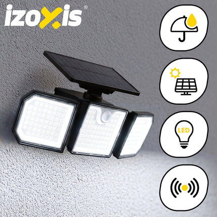 Saules lampa 167 LED, 500lm, kustības sensors, tālvadības pults