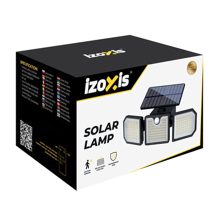 Saules lampa 167 LED, 500lm, kustības sensors, tālvadības pults
