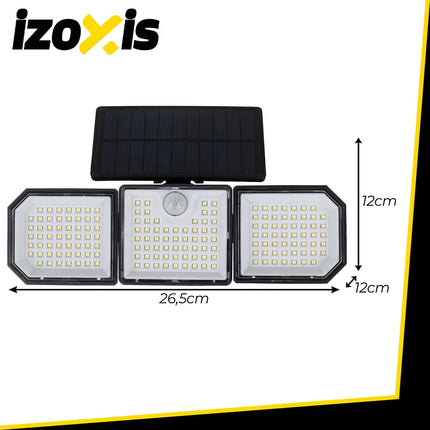 Saules lampa 167 LED, 500lm, kustības sensors, tālvadības pults
