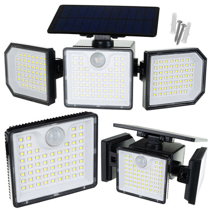 Saules lampa 167 LED, 500lm, kustības sensors, tālvadības pults