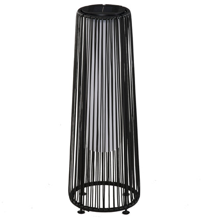 Saules lampa dārza gaisma ūdensizturīga dārza lampa ar gaismas sensoru, automātiska LED, melna, 21,5 x 21,5 x 61 cm