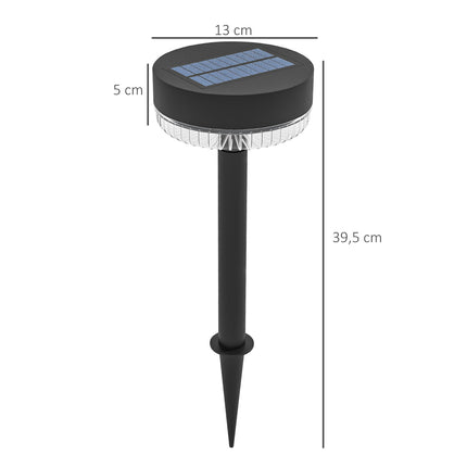 Saules lampas, 3 saules lampu iepakojums, saules dārza lampa ar silti baltām gaismām, automātiska ieslēgšanās/izslēgšanās, IP65 ūdensizturība zālienam, balkonam, melna