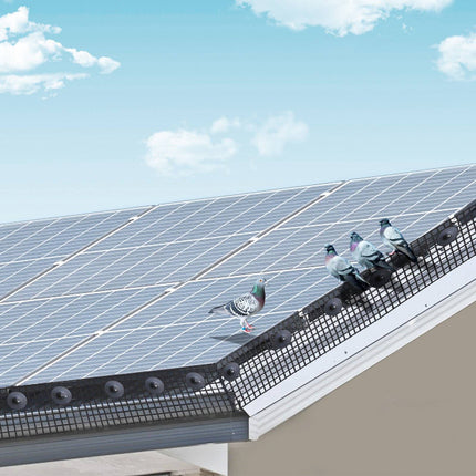 Solar Panel Bird Guard Roll, 8in x 100ft, 70 Clips
