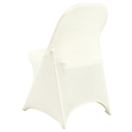 Spandex Folding Chair Covers, Washable, 30 Pack, Ivory