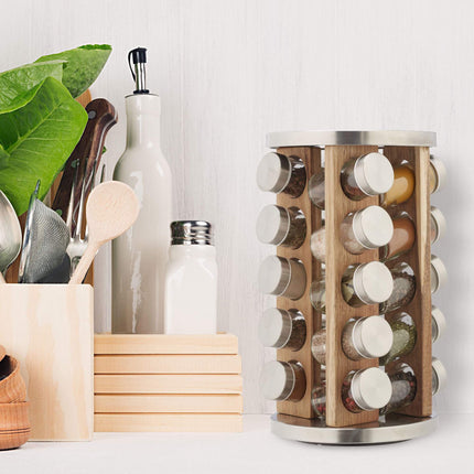 Spice carousel with 20 jars