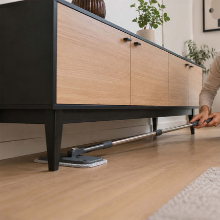 Spin Mop komplekts ar dubultu ūdens tvertni un mikrošķiedras spilventiņiem