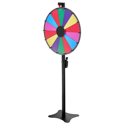 Spinning Prize Wheel 24 In, 14 Slots, Adjustable Stand