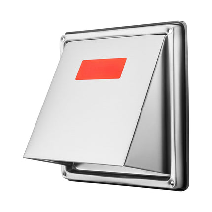 Square Wall Vent Cover, 145mm Stainless Steel With Screen