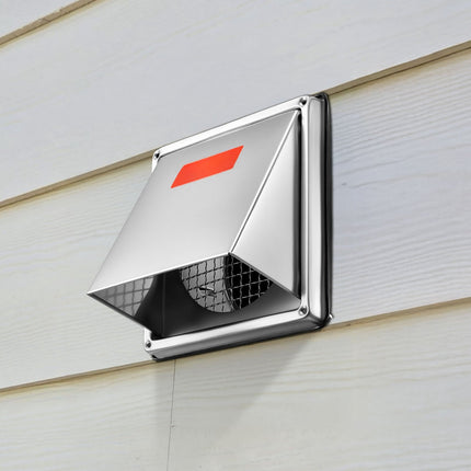 Square Wall Vent Cover, 145mm Stainless Steel With Screen