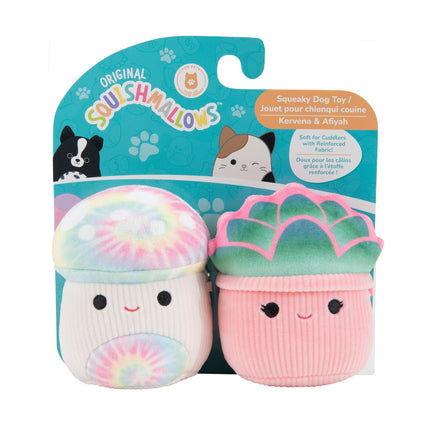 Plīša rotaļlieta suņiem "Squishmallows", divu iepakojumu komplekts, čīkstoša, 9 cm