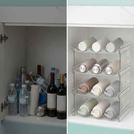 Sakraujams pudeļu plaukts – modulārs, paplašināms, caurspīdīgs