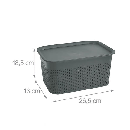 Sakraujamas uzglabāšanas kastes ar vākiem, 6 gab. komplekts, ventilējamas