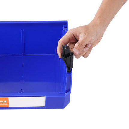 Stackable Storage Bins 11 x 11 x 5 in, Hanging, 6-Pack