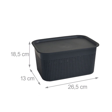 Sakraujamas uzglabāšanas kastes, 6 gab. komplekts, vāki, ventilējamas
