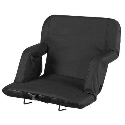 Stadium Seat With Back And Armrests, Cupholder, 6-Position Recline