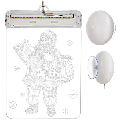 Vitrāžas LED 3D - Ziemassvētku vecītis