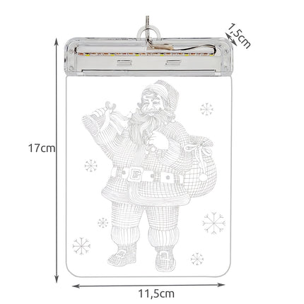 Vitrāžas LED 3D - Ziemassvētku vecītis