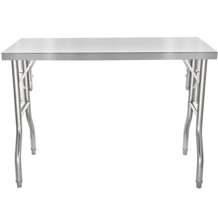 Stainless Steel Folding Prep Table, 48 x 24 in, 660 lb