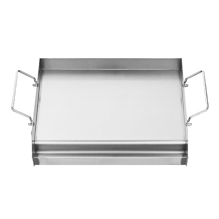 Stainless Steel Griddle Plate 17x13, Removable Handles