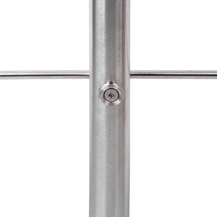 Stainless steel stair railings 1.0m / 2 posts / 3 crossbars