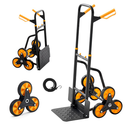 Stair Climbing Cart, 200 kg Capacity, Folding 6-Wheel