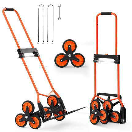 Stair Climbing Cart, 54 kg, Foldable 6-Wheel Dolly