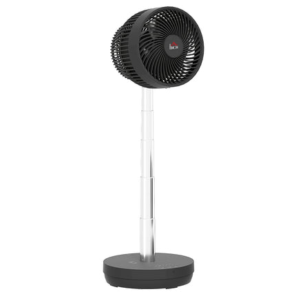 Statīva ventilators, USB uzlādējams ventilators ar tālvadības pulti, regulējama slīpuma svārstību 10 ātruma līmeņi, taimeris, regulējams augstums, teleskopiskais ventilators biroja kempingam |