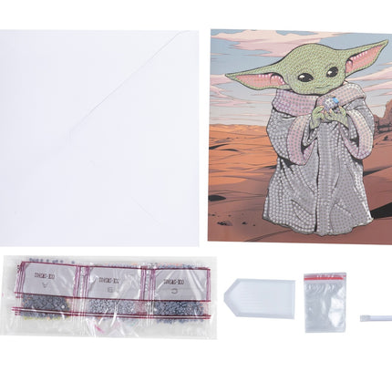 Zvaigžņu karu kristāla māksla "Card Grogu"