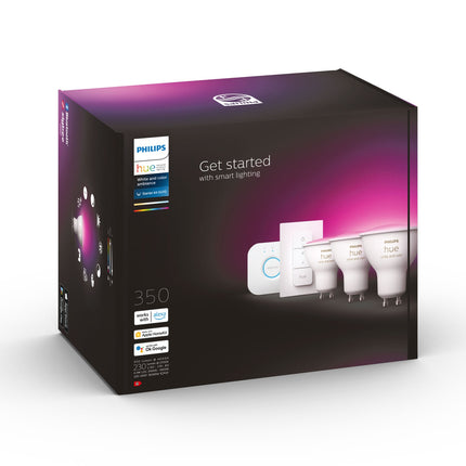 Starter kit White and color ambiance 3 x GU10 350 lm