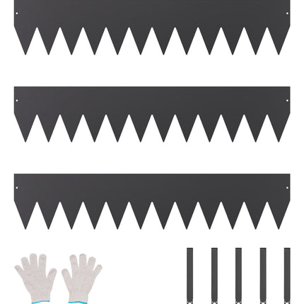 Steel Landscape Edging, 3-Pack 40 x 8 in, Black