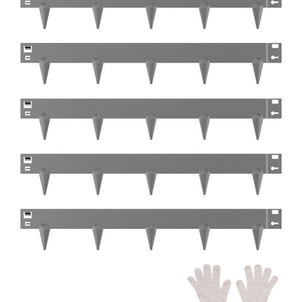 Steel Landscape Edging, 5-Pack 39 x 3 in, Galvanized