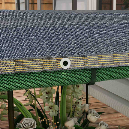 Tērauda paaugstināta dobe ar putnu aizsardzības tīklu, tumši pelēka dārza dobe balkonam un terasei, 230x110x110cm, ideāla aizsardzība pret sauli
